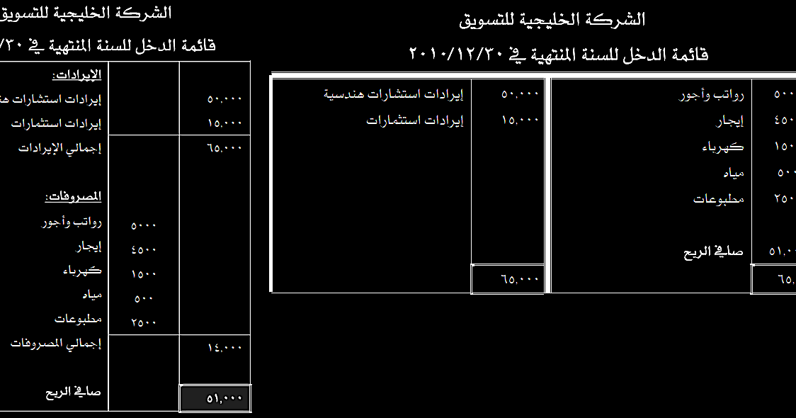 القوائم المالية للمبتدئين